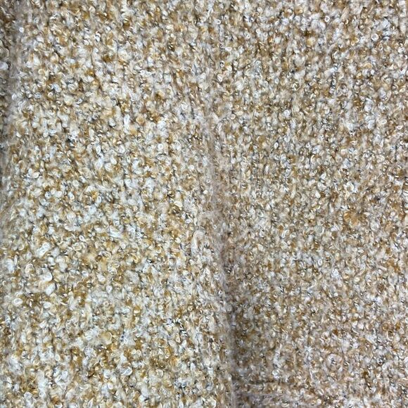 Free People Tan Cowl-Neck Knit Boxy Oversized BFF Sweater Size Small - Picture 5 of 7